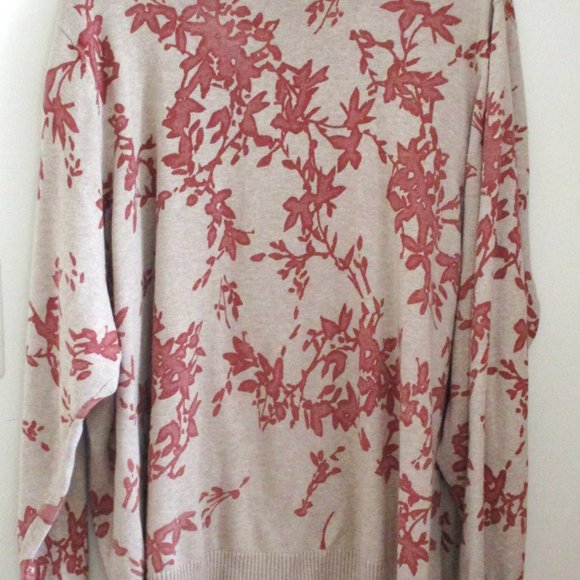 NWT! Sonoma Womens Plus Size Button Front Cardigan, Beige & Rust Floral, Size 3X - Picture 6 of 15